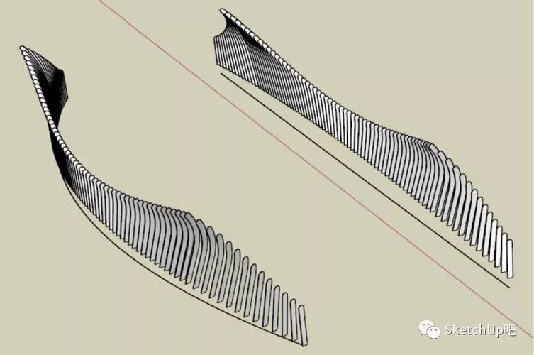 SketchUp制作雙曲弧形景觀橋教程（尋找雙曲弧形鋁單板廠家） - BIM,Reivt中文網