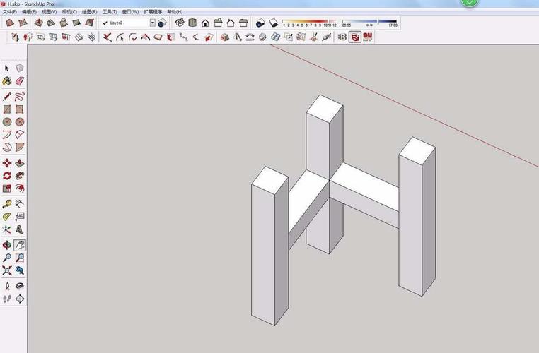 使用SketchUp制作立體Logo教程 - BIM,Reivt中文網