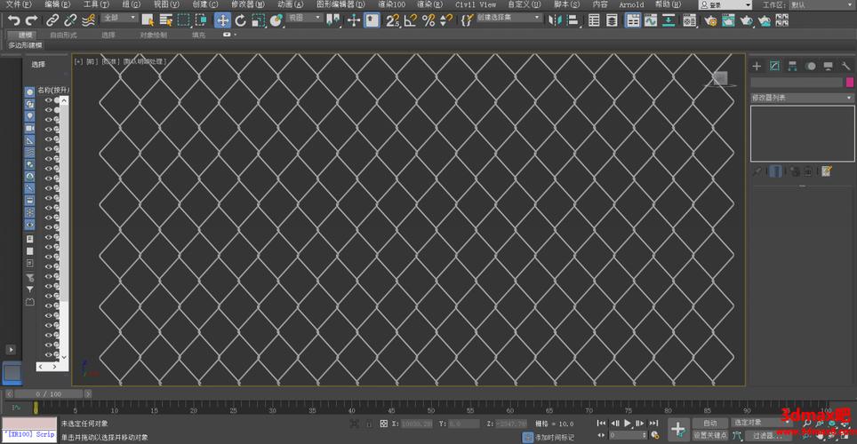 使用3DMAX編輯多邊形制作細致逼真的鐵絲網 - BIM,Reivt中文網