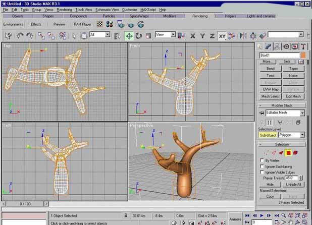 3Dmax2010樹干建模教程分享 - BIM,Reivt中文網